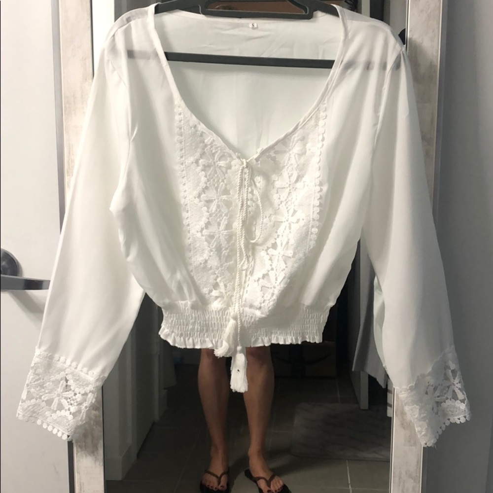 Lace White Top